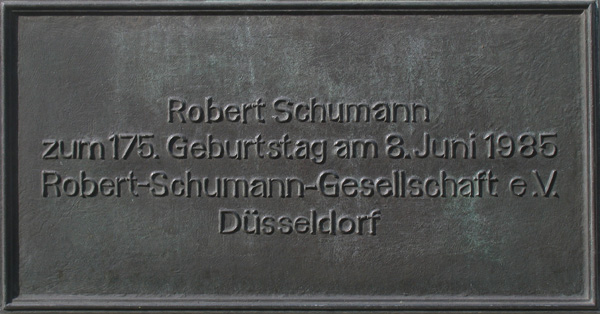 Bronzeplakette der Schumann-Gesellschaft